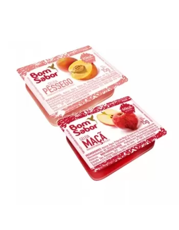 GELEIA MACA/PESSEGO SACHET BOM SABOR 144X15G