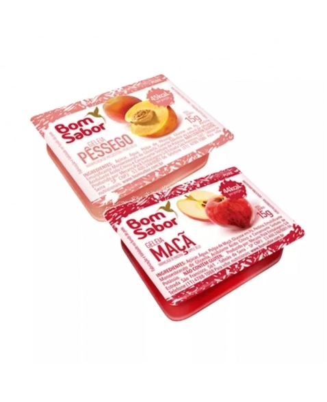 GELEIA MACA/PESSEGO SACHET BOM SABOR 144X15G