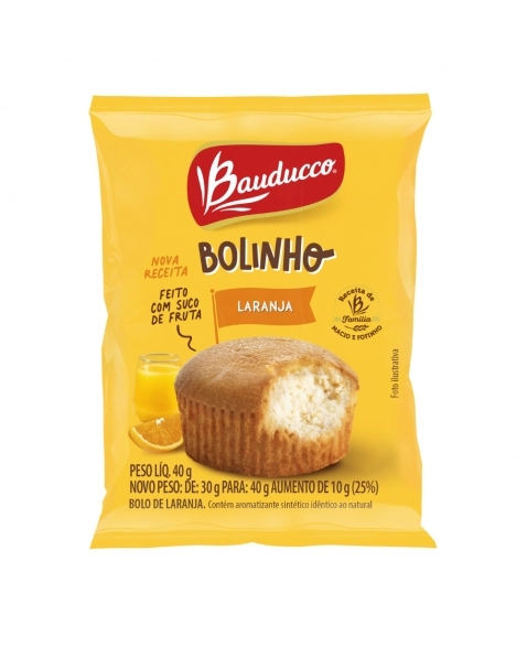 BOLINHO LARANJA BAUDUCCO 144X40G