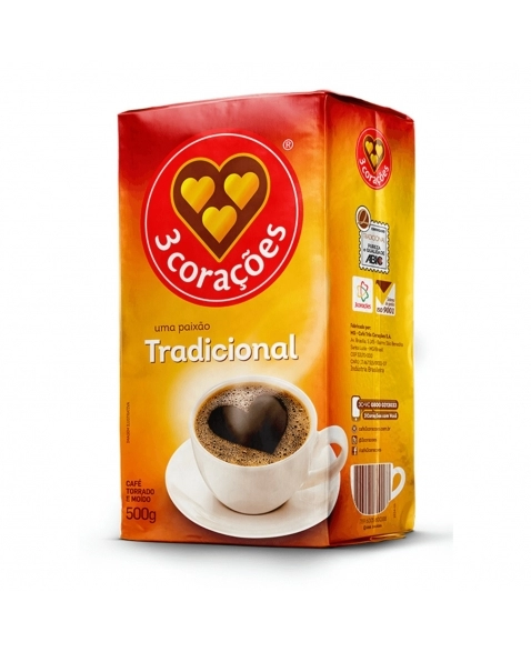 CAFE TRADICIONAL VACUO 3CORACOES 500G