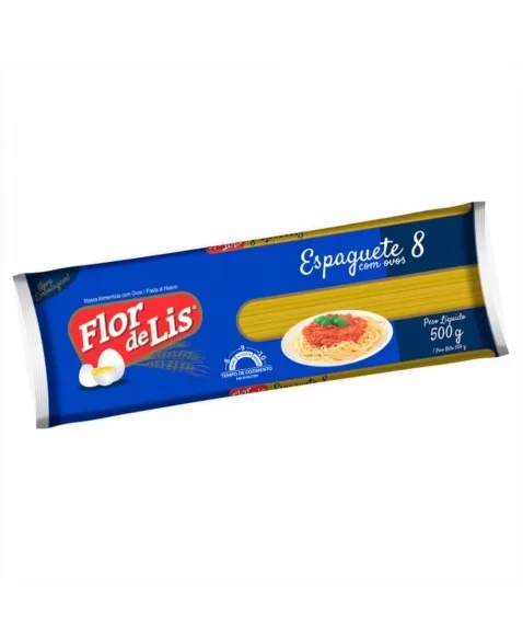 MACARRAO C/OVOS ESPAGUETE FLOR DE LIS 500G