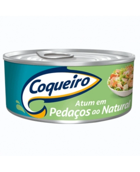 ATUM PEDACOS COQUEIRO NATURAL LT170G