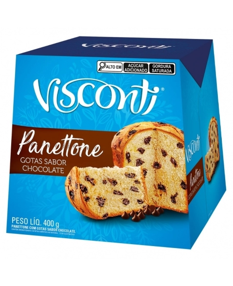 PANETTONE GOTAS CHOC VISCONTI 400G