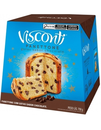 PANETTONE GOTAS CHOC VISCONTI 750G