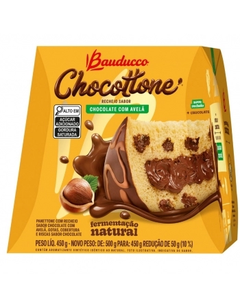 CHOCOTTONE CHOCOLATE COM AVELA BAUDUCCO 500G