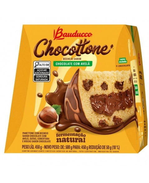 CHOCOTTONE CHOCOLATE COM AVELA BAUDUCCO 500G