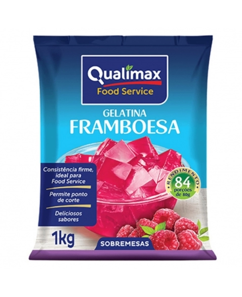 GELATINA FRAMBOESA QUALIMAX 1KG