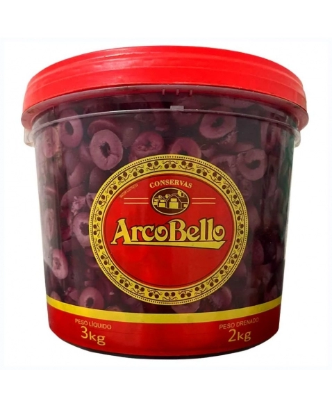 AZEITONA PRETA FATIADA ARCOBELLO 2 KG