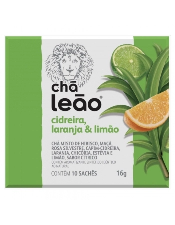 CHA CITRICO (CID+LAR+LIM) ENVELOPADO LEAO 10UN