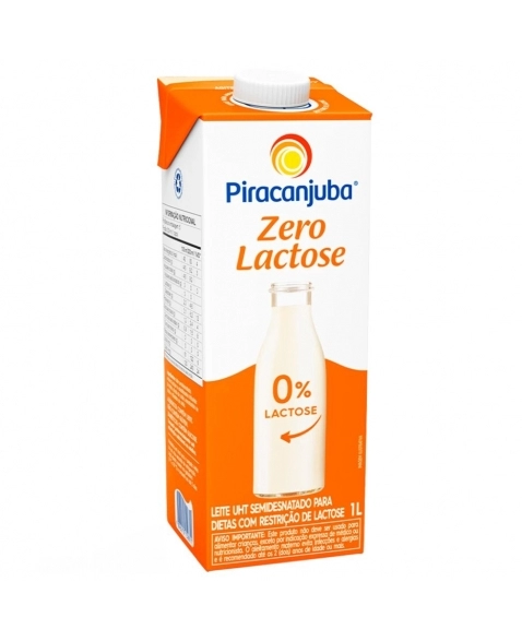 LEITE SEMIDESNATADO ZERO LACTOSE UHT PIRACANJUBA 12X1L