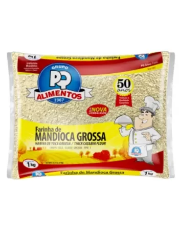 FARINHA DE MANDIOCA GROSSA PQ 1KG