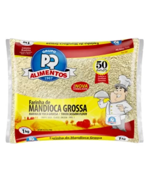 FARINHA DE MANDIOCA GROSSA PQ 1KG