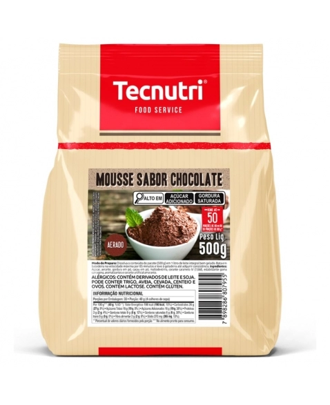 MOUSSE CHOCOLATE TECNUTRI 500G