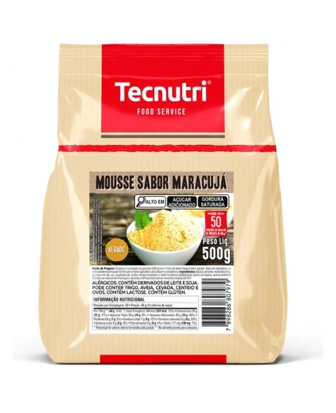 MOUSSE MARACUJA TECNUTRI 500G