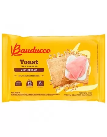 BISCOITO TOAST CEREALE MULTICEREAIS BAUDUCCO 24X128G
