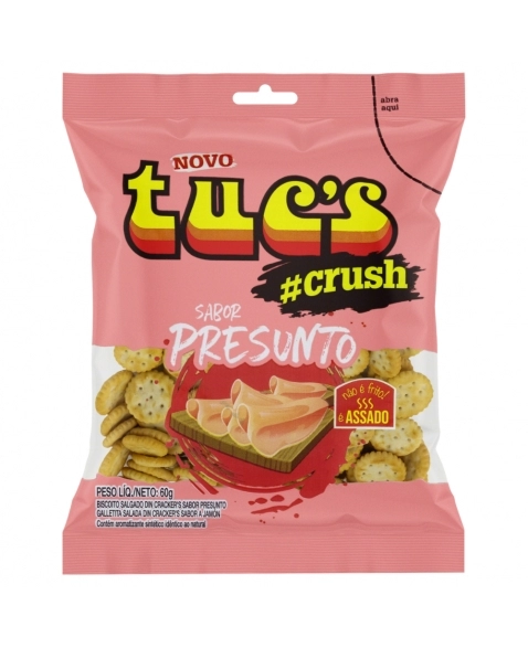 BISCOITO TUCS CRACKER CRUSH PRESUNTO 48X50G