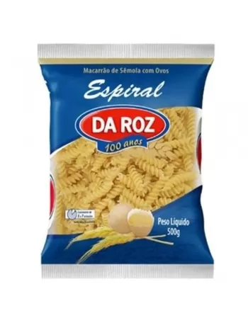 MACARRAO C/OVOS PARAFUSO (ESPIRAL) MASSAS DA ROZ 500G