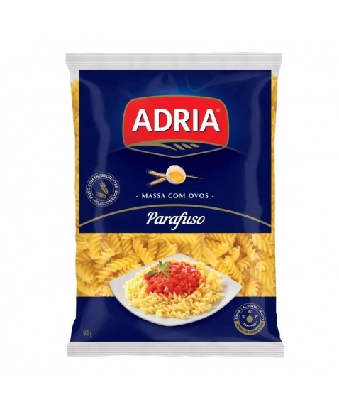 MACARRAO C/OVOS PARAFUSO ADRIA 500G