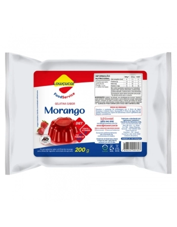 GELATINA DIET MORANGO LOWCUCAR 200G