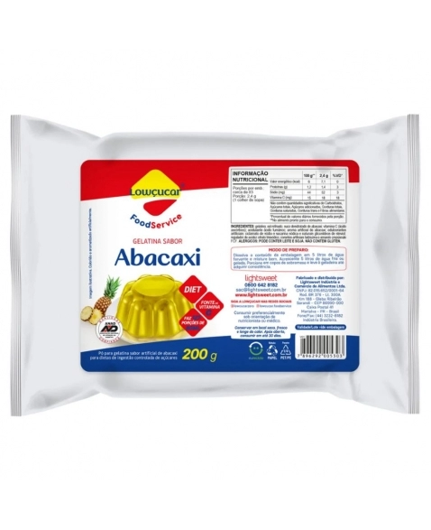 GELATINA DIET ABACAXI LOWCUCAR 200G