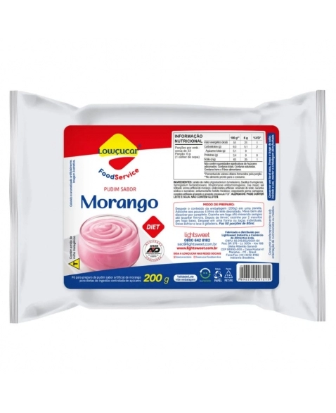 PUDIM DIET MORANGO LOWCUCAR 200G