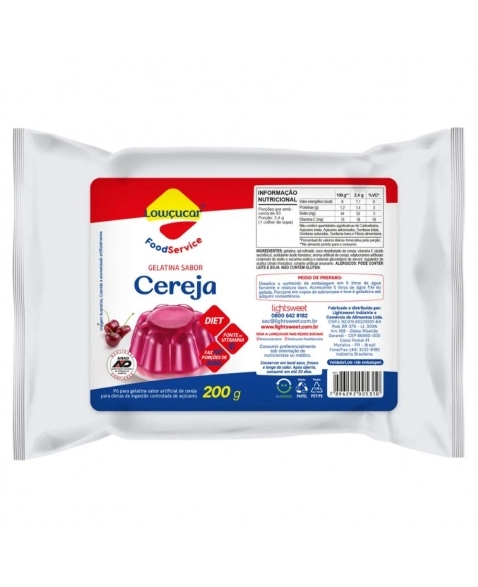 GELATINA DIET CEREJA LOWCUCAR 200G