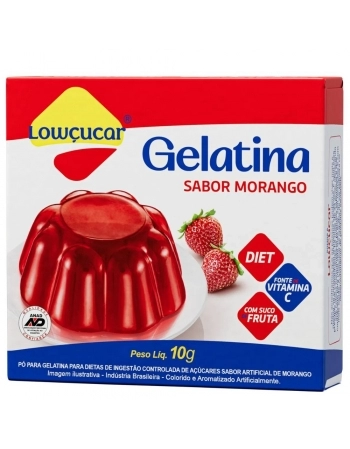 GELATINA DIET MORANGO LOWCUCAR 10G