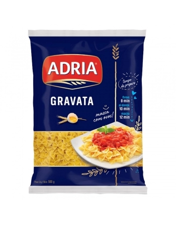 MACARRAO C/ OVOS FARFALLE (GRAVATINHA) ADRIA 500G