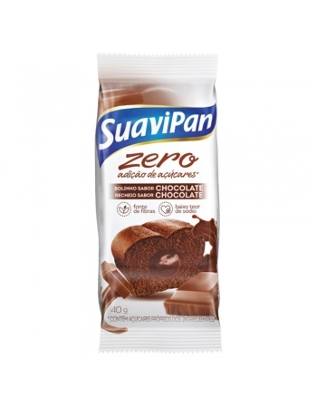 BOLINHO CHOC/CHOC ZERO ACUCAR SUAVIPAN DP 12X40G