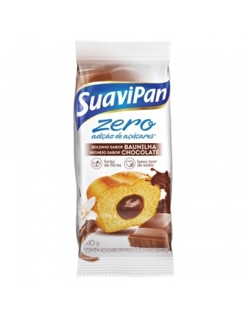 BOLINHO BAU/CHOC ZERO ACUCAR SUAVIPAN DP 12X40G