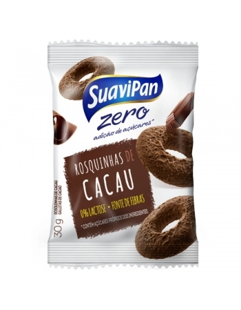 ROSQUINHA DE CACAU ZERO ACUCAR SUAVIPAN 12X30G