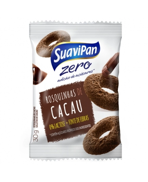 ROSQUINHA DE CACAU ZERO ACUCAR SUAVIPAN 12X30G