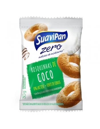 ROSQUINHA DE COCO ZERO ACUCAR SUAVIPAN 12X30G