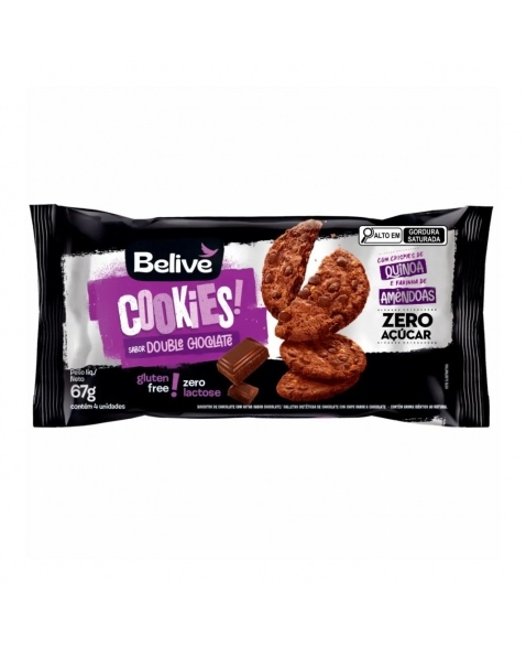 COOKIES CHOCOLATE C/ GOTAS ZERO BELIVE 10X67G