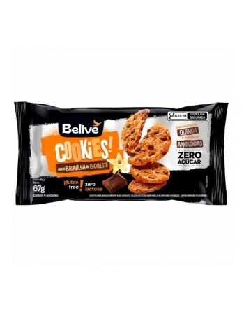 COOKIES BAUNILHA C/ GOTAS ZERO BELIVE 10X67G