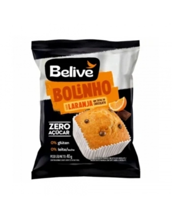 BOLINHO LARANJA C/ GOTAS ZERO BELIVE 10X40G