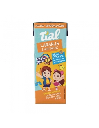 SUCO LARANJA 100% FRUTA TIAL 24X200ML