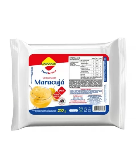 MOUSSE DIET MARACUJA LOWCUCAR 210G