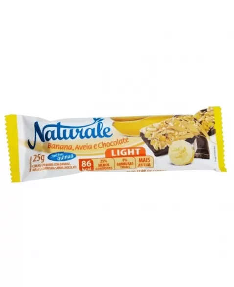 BARRA DE CEREAL BANANA/AVEIA/CHOCOLATE LIGHT NATURALE DP24X25G