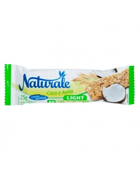 BARRA DE CEREAL COCO COM AVEIA LIGHT NATURALE DP24X25G