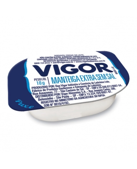 MANTEIGA S/SAL SACHET VIGOR 192X10G