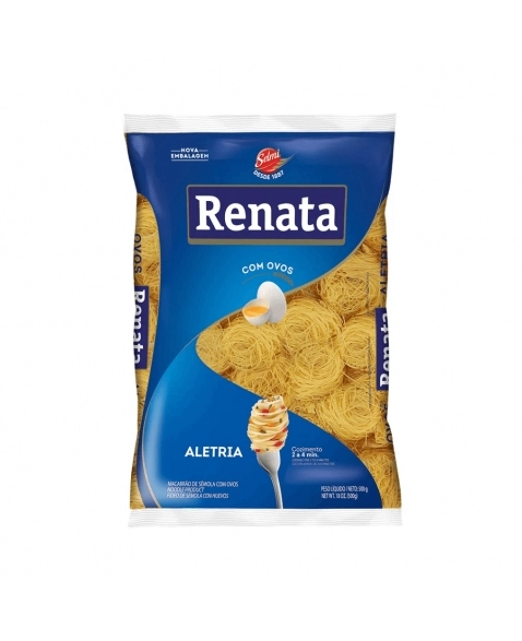 MACARRAO C/OVOS ALETRIA (CABELO DE ANJO) RENATA 500G