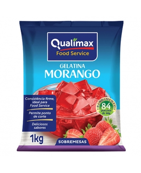 GELATINA MORANGO QUALIMAX 1KG