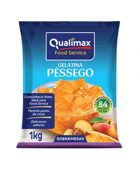 GELATINA PESSEGO QUALIMAX 1KG